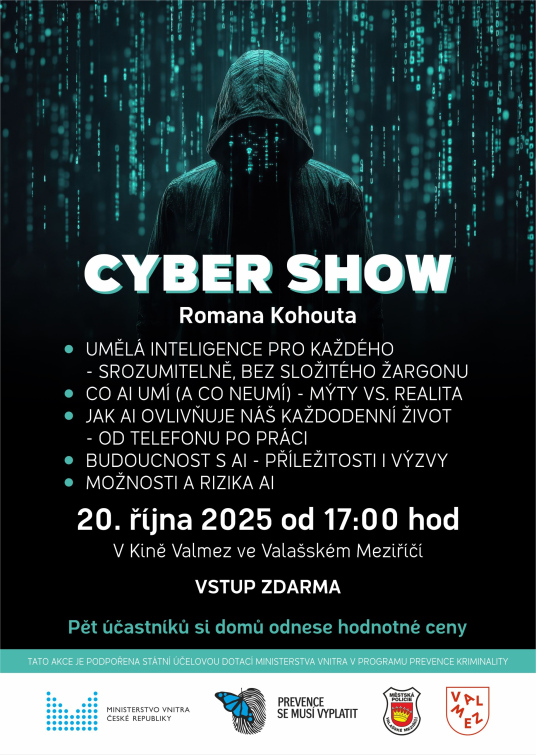 Cybershow v Kině Valmez poradí, jak na umělou inteligenci