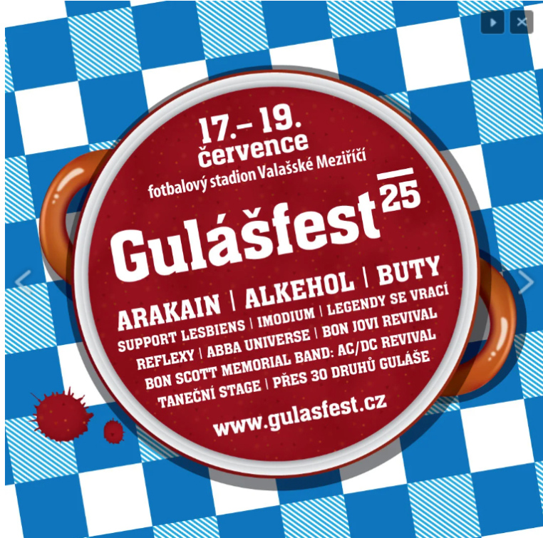 Gulášfest 2025: Poctivý guláš, silné kapely a letní atmosféra ve Valmezu