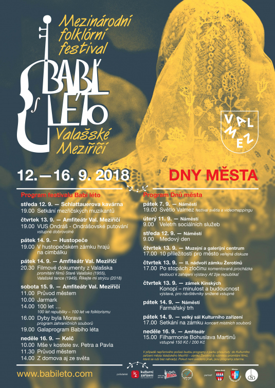 Ve ValMezu začíná Mezinárodní folklorní  festival Babí léto 2018