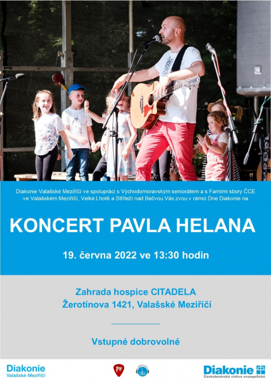 Koncert Pavla Helana v zahradě hospice Citadela