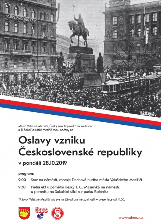 Přijďte si připomenout vznik Československa