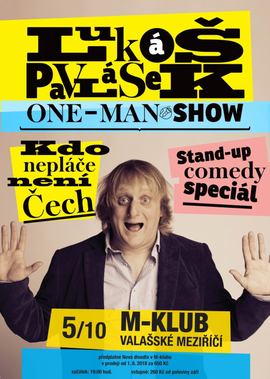 Lukáš Pavlásek se vrací do M-klubu se svou one man show