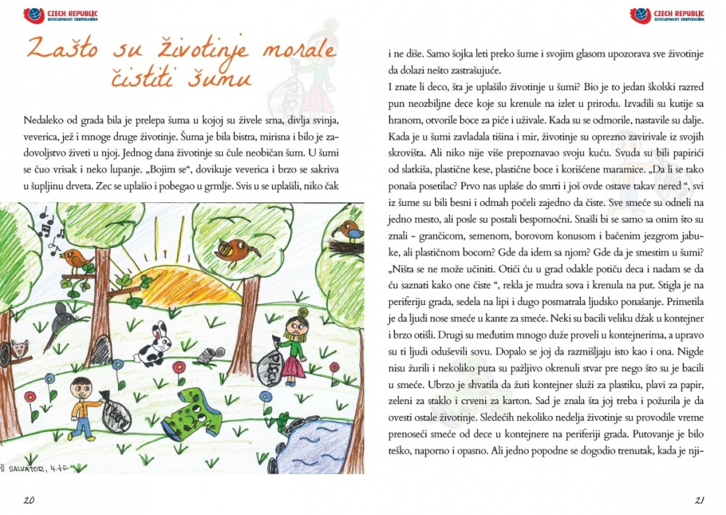 Pohádková kniha poradí srbským dětem s tříděním odpadu