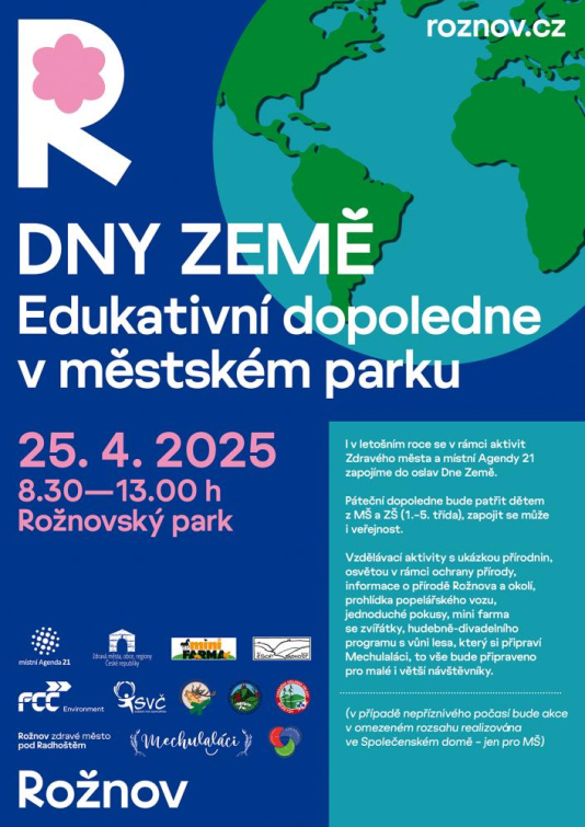 Veřejnost se může zapojit do aktivit v rámci Dnů Země v Rožnově