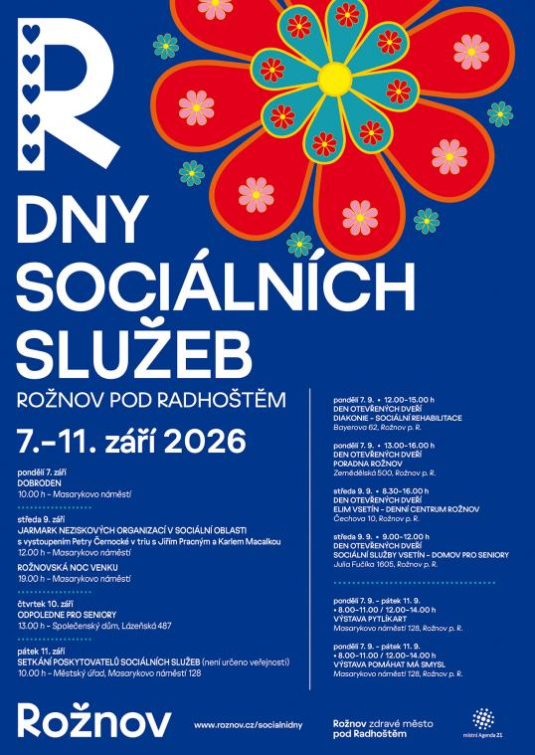 Rožnovské Dny sociálních služeb představí pomoc, která mění životy