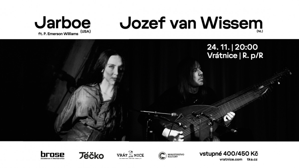 Společné turné avantgardních umělců: Jarboe (USA) a Jozef van Wissem (NL)