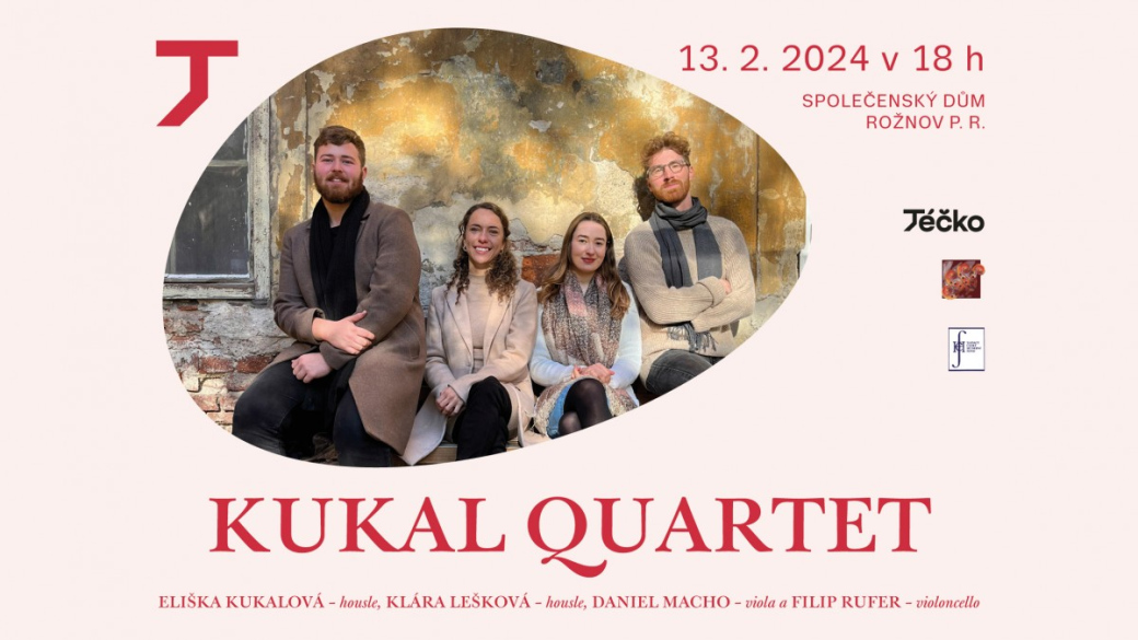 Koncert kvarteta Kukal Quartet ve složení čtyř mimořádně nadějných hráčů mladé generace