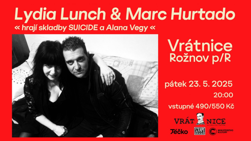 Páteční program Vrátnice: Lydia Lunch & Marc Hurtado (USA / F)