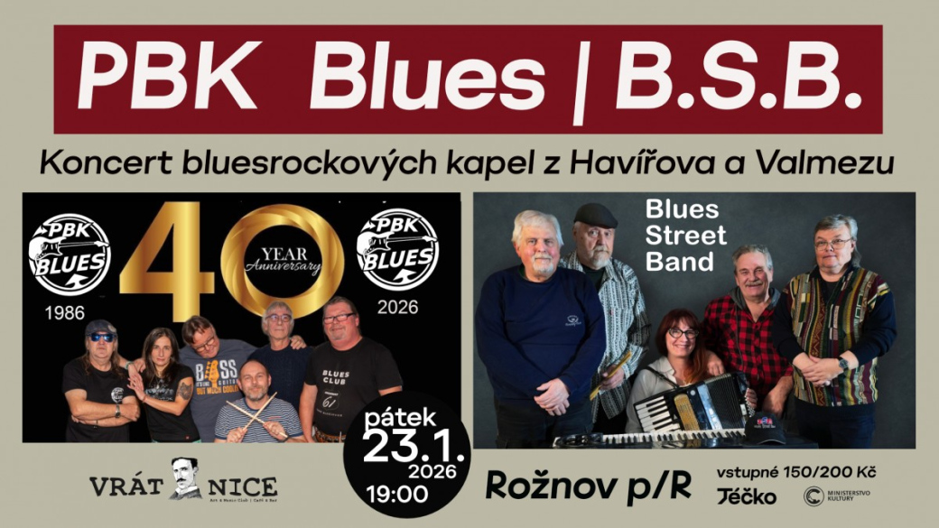 Vrátnice: Koncert bluesrockových kapel z Havířova a Valmezu