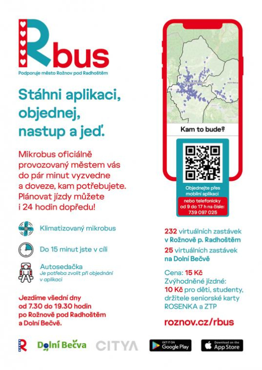 Moderní doprava na dosah. Rbus vyjíždí 1. července do ulic Rožnova a Dolní Bečvy