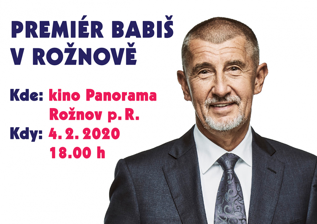 Premiér Andrej Babiš poprvé navštíví Rožnov pod Radhoštěm