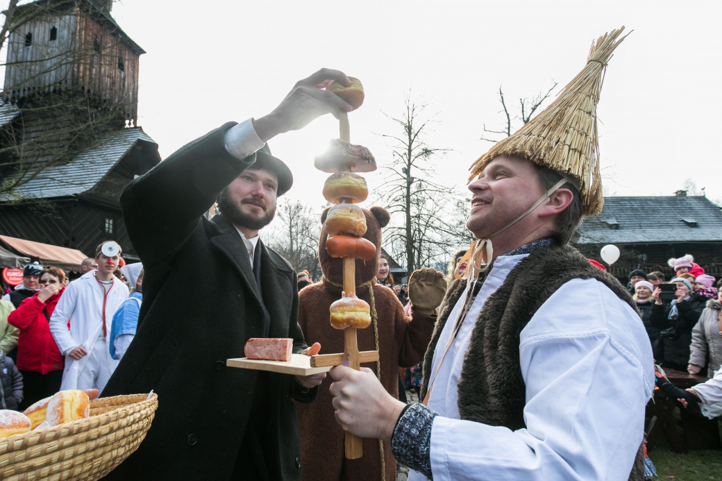 Masopust ve Valašském muzeu v přírodě v Rožnově pod Radhoštěm