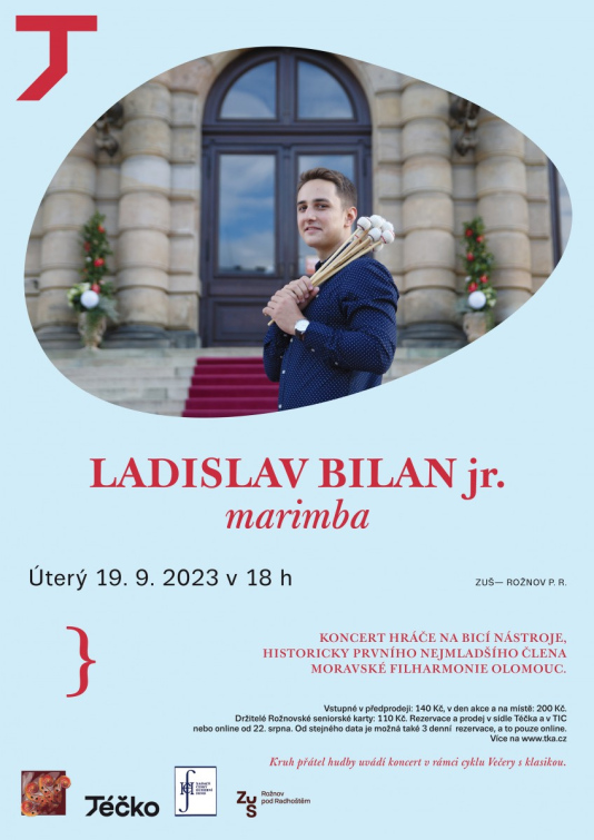 Koncert hráče na bicí nástroje Ladislava Bilana, historicky prvního nejmladšího člena Moravské filharmonie Olomouc