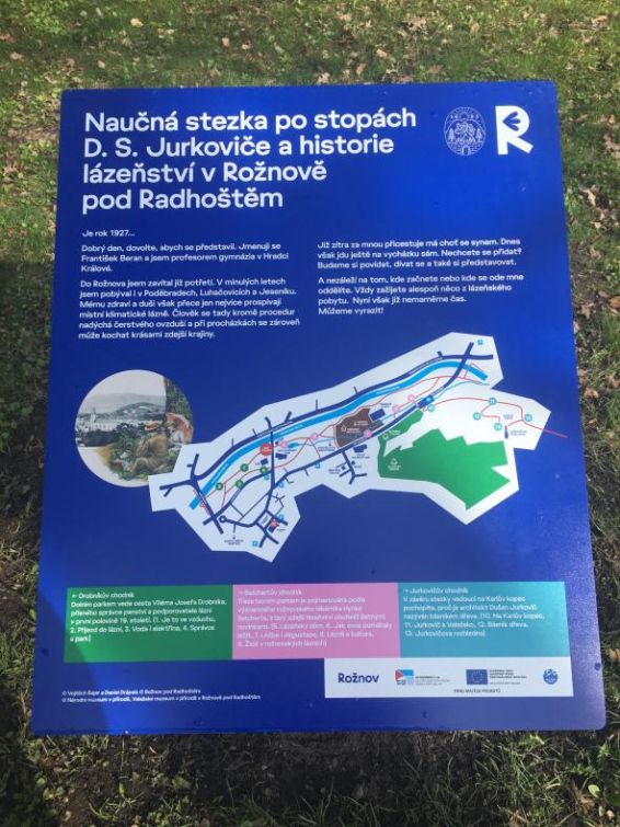 V rožnovském městském parku byla zrevitalizována naučná stezka