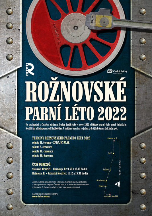 První prázdninový víkend v Rožnově – parní vláčky, novinkový U:Fest, portáši v muzeu nebo ledové sochy 