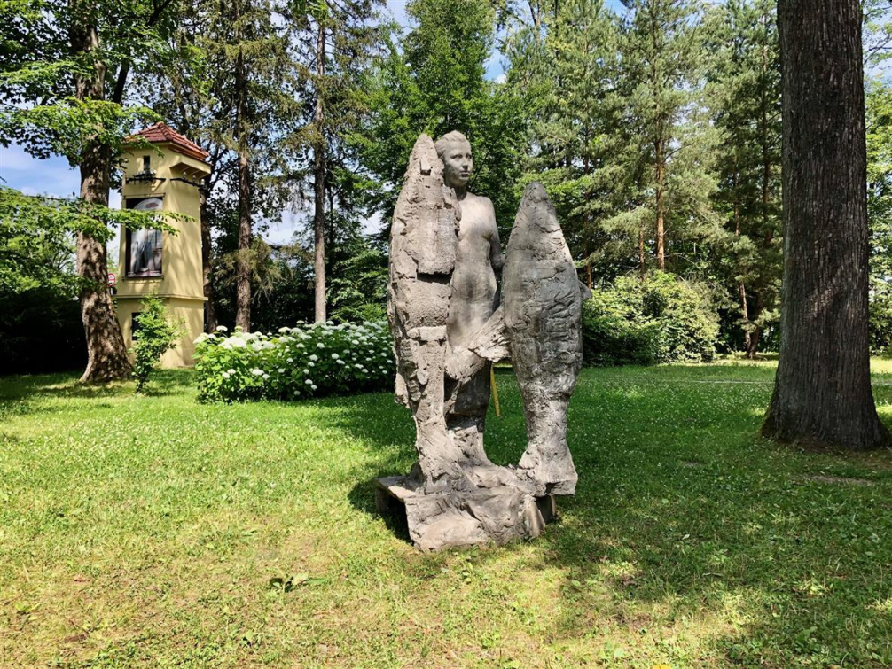 V rožnovském městském parku je k vidění výstava Mladých vlků běhá v okolí tomto dosti