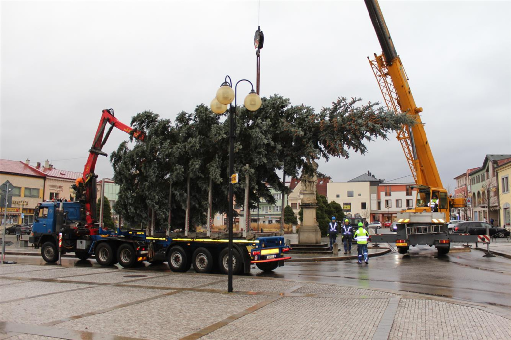 Masarykovo náměstí ozdobí vánoční strom a betlém