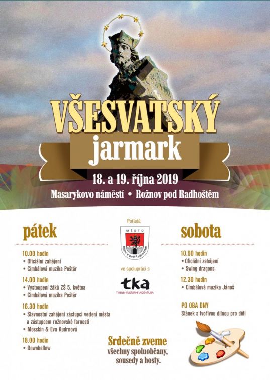 Všesvatský jarmarkna rožnovském náměstí