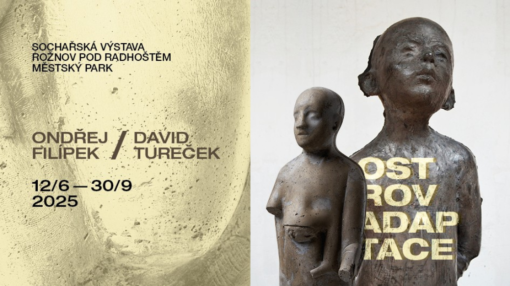 Sochařská výstava v rožnovském parku – Ondřej Filípek a David Tureček
