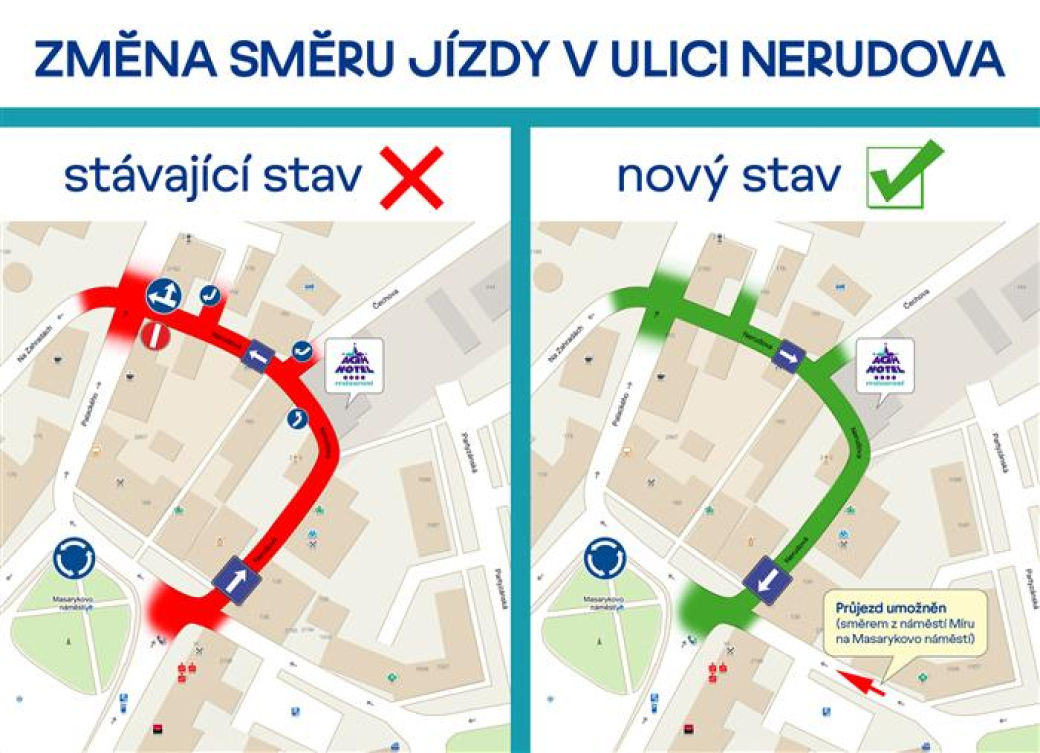 V centru Rožnova bude změněn směr dopravního provozu