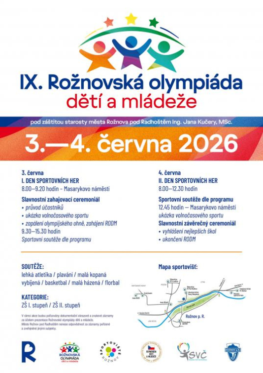 Rožnovská olympiáda dětí a mládeže se po osmi letech vrací