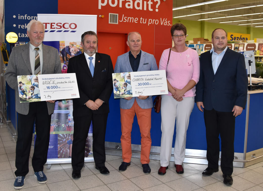 Charita Valašské Meziříčí u zákazníků Tesco bodovala