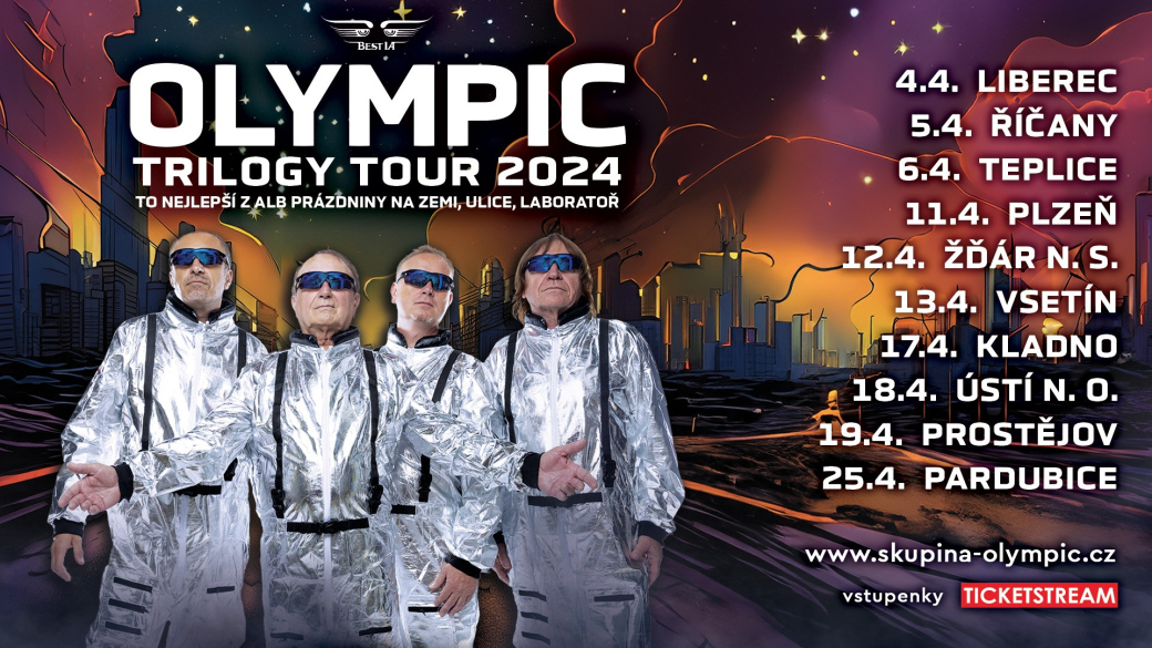 Legendární Olympic se na své Trilogy Tour 2024 zastaví i ve Vsetíně