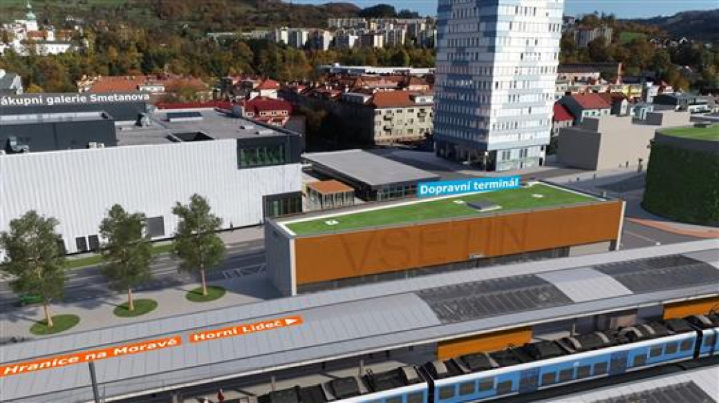 Evropská unie podpořila rekonstrukci vsetínského vlakového nádraží 2 miliardami