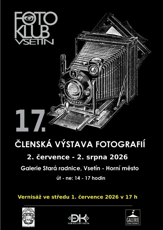Členskou výstavu Fotoklubu Vsetín bude hostit Galerie Stará radnice