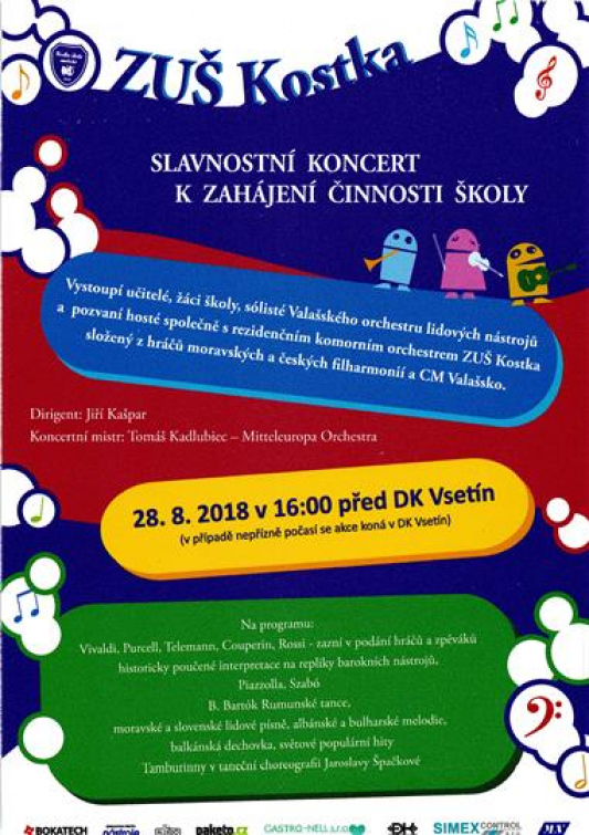 Základní umělecká škola Kostka pořádá slavnostní koncert