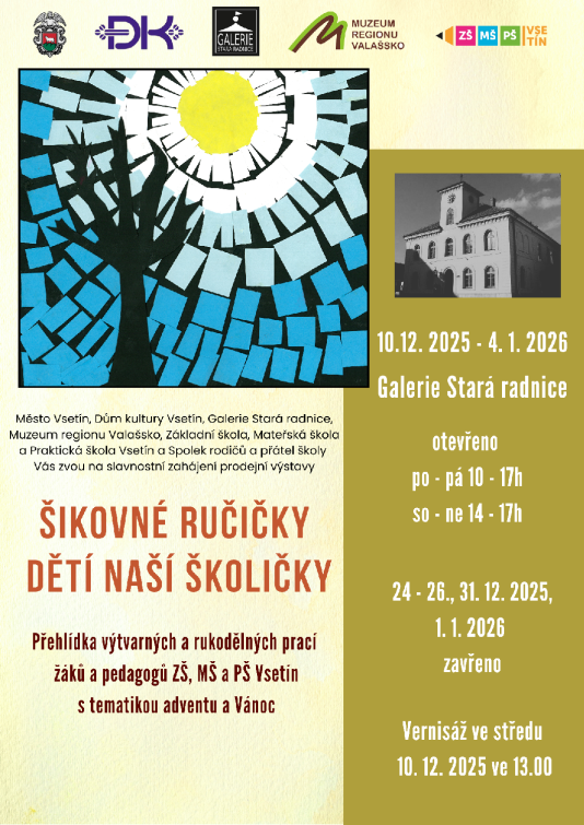 Výstava Šikovné ručičky dětí naší školičky opět přinese adventní atmosféru do Galerie Stará radnice