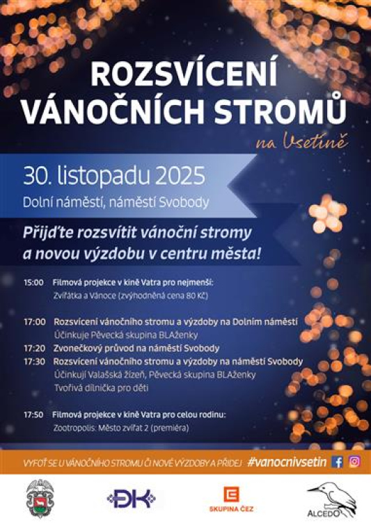 Advent začne ve Vsetíně rozsvícením nové vánoční výzdoby centra města