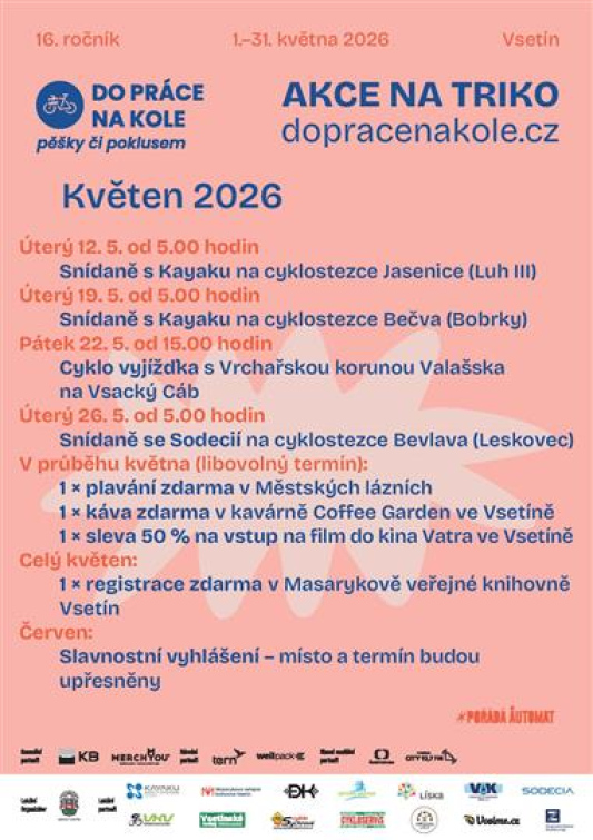 Výzva Do práce na kole odtajnila akce na triko