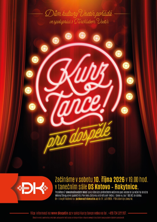 Přihlašování do kurzu tance pro dospělé je spuštěno