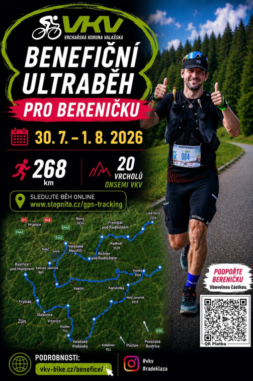 Lékař se vydá na benefiční ultraběh pro Bereničku
