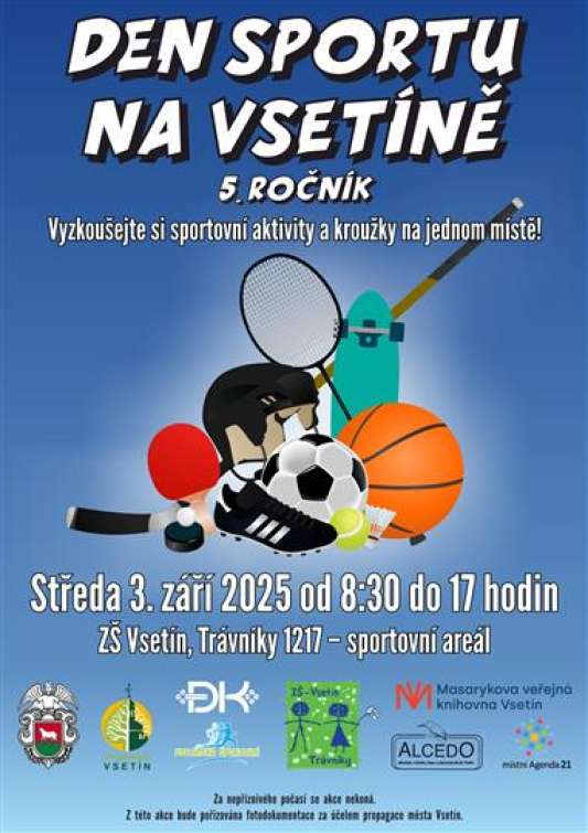 Vsetínská radnice spustila registraci klubů na Den sportu na Vsetíně