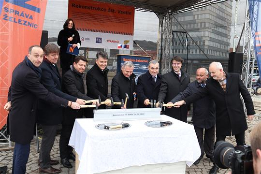 Rekonstrukce vlakového nádraží ve Vsetíně byla slavnostně zahájena