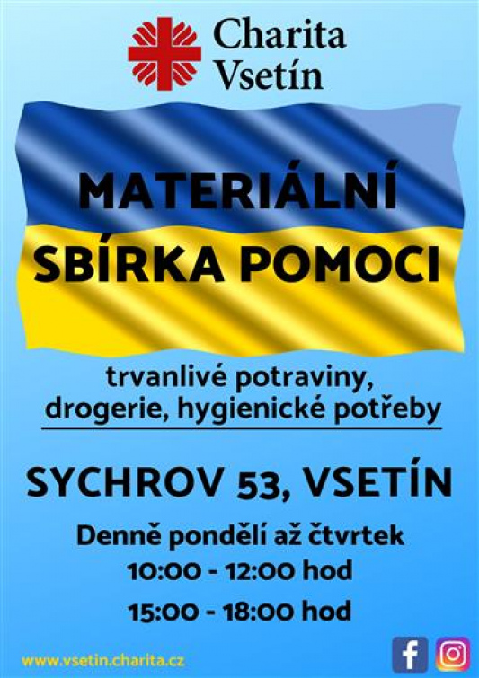 Sbírky pro Ukrajince ve Vsetíně
