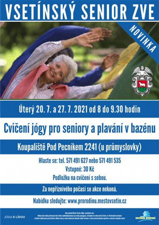 Vsetínský senior nabídne cvičení jógy