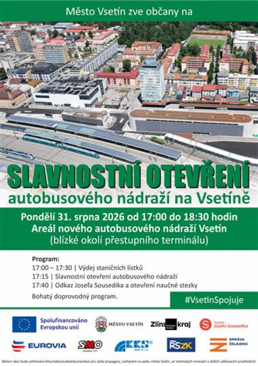 Vsetín slavnostně otevře nové autobusové nádraží