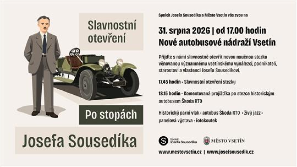 Vsetín otevře unikátní stezku věnovanou Josefu Sousedíkovi