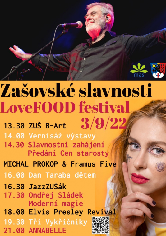 Zašovské slavnosti a Gastrofestival LoveFOOD první zářijovou sobotu