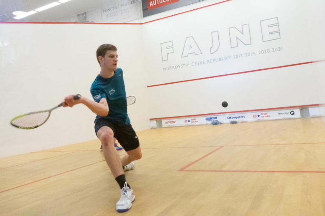 Squashista Panáček z Uherského Hradiště triumfoval jako nejmladší hráč v historii na Ostrava Squash Open