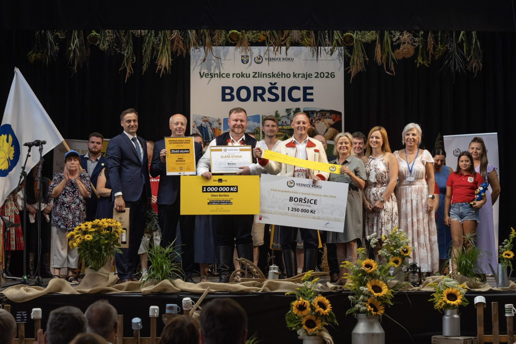 Boršice hostily slavnostní předání ocenění Vesnice roku Zlínského kraje