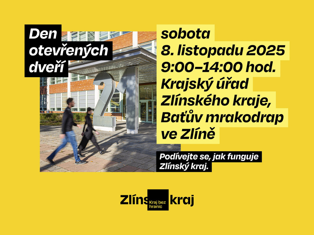 Krajský úřad a Zlínský kraj zvou 8. listopadu na den otevřených dveří
