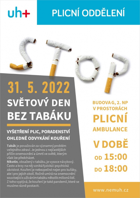 Uherskohradišťská nemocnice podpoří Den bez tabáku