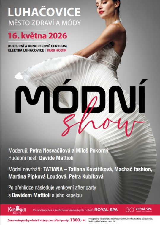 Luhačovice ožijí módou i dobročinností. Benefiční večer propojí eleganci, inspiraci a pomoc potřebným