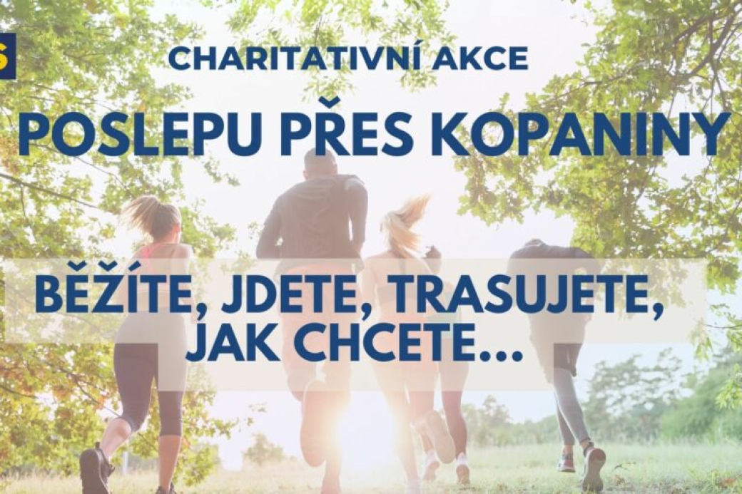 Na charitativním běhu v Jalubí si můžete vyzkoušet trasování nevidomých