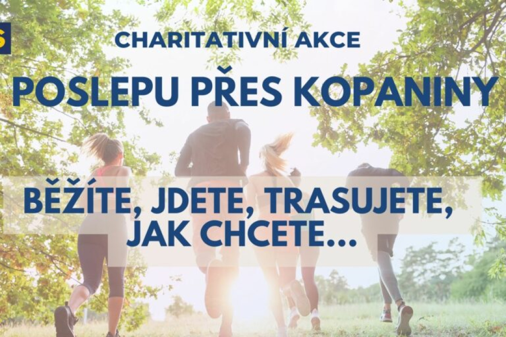Na charitativním běhu v Jalubí si můžete vyzkoušet trasování nevidomých
