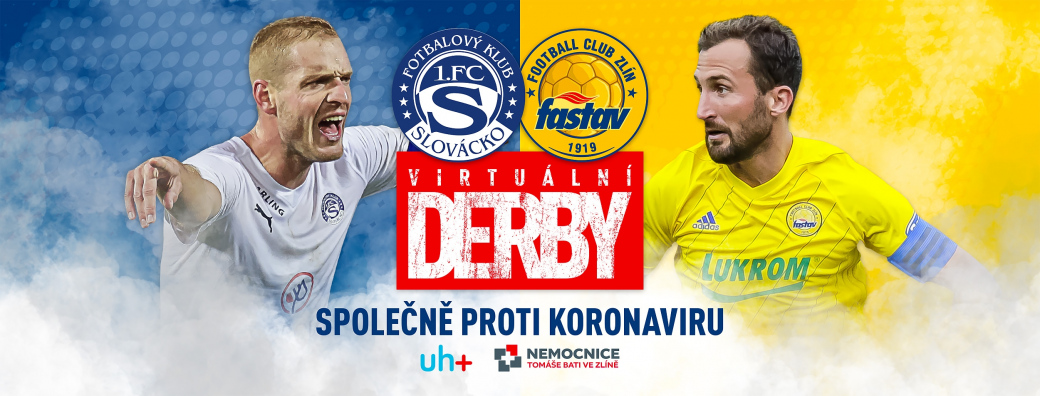 Fotbalové kluby FC FASTAV a 1.FC Slovácko podpoří virtuálním derby nemocnice ve Zlíně a Uherském Hradišti